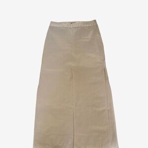 Moda International Beige Pencil Skirt with Sides Slits.